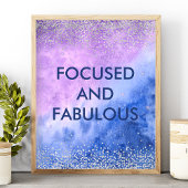 Konzentriertes und fabelhaftes individuelles Wasse Poster