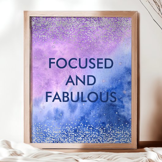 Konzentriertes und fabelhaftes individuelles Wasse Poster