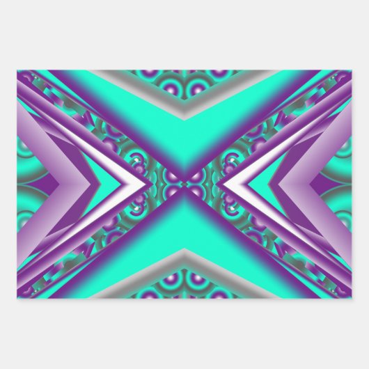 Konzentrisch Abstrakt Geschenkpapier Set (Vorderseite)