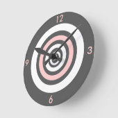 Konzentrisch - rosa runde wanduhr (Winkel)