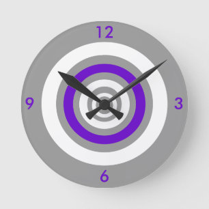 Konzentrisch - violett runde wanduhr