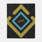 Konzentrische geometrische Formen aus Gold und Tür Fleecedecke (Vorderseite)