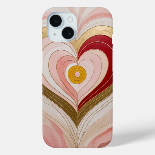 Konzentrische Herzblüte Case-Mate iPhone Hülle (Rückseite)