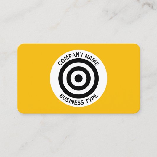 Konzentrische Kreise - Gelb #F8BC08 Visitenkarte (Vorderseite)