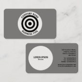 Konzentrische Kreise - Grau #7F7F7F Visitenkarte (Vorne/Hinten)