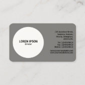 Konzentrische Kreise - Grau #7F7F7F Visitenkarte (Rückseite)