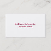 Konzentrische Kreise - Moosbeere - Visitenkarte (Rückseite)