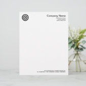 Konzentrische Kreise - Schwarz Briefbogen (Stehend Vorderseite)