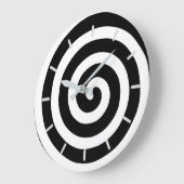 Konzentrische Spirale in Schwarz & Weiß rund um di Große Wanduhr (Winkel)