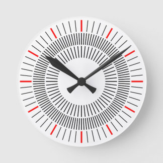 Konzentrische Strahlen 02 Runde Wanduhr