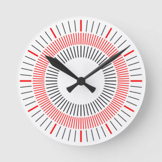 Konzentrische Strahlen 03 Runde Wanduhr