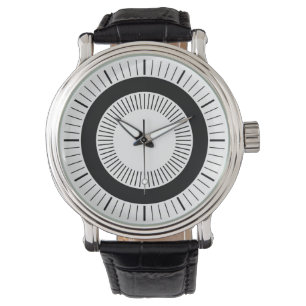 Konzentrische Strahlen - Schwarz Armbanduhr