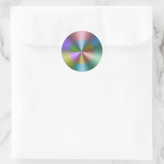 Konzentrischer Kreisprisma Runder Aufkleber (Tasche)