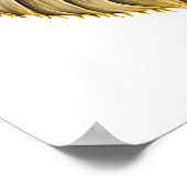 Konzept Ammonite Fossil in lebhaften Tintenfarben Poster (Ecke)