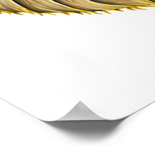 Konzept Ammonite Fossil in lebhaften Tintenfarben Poster (Ecke)