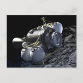 Konzept Art des Altair Lunar Lander im Orbit Postkarte (Vorderseite)