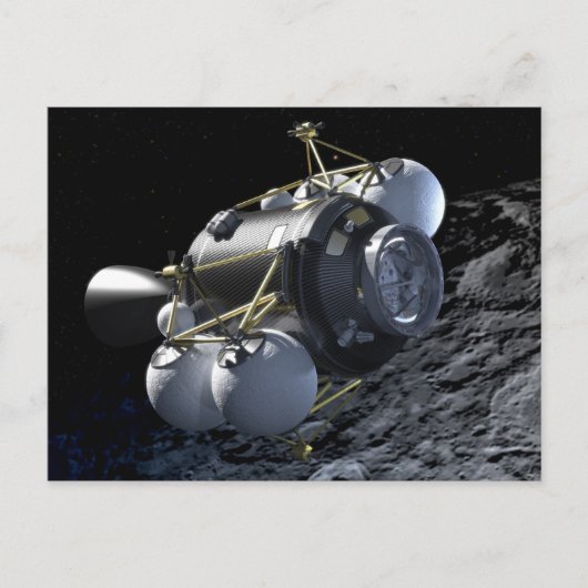 Konzept Art des Altair Lunar Lander im Orbit Postkarte (Vorderseite)