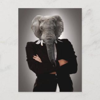 Konzept Bild einer Geschäftsfrau. Postkarte