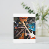 Konzept der elektrischen Gitarren Postkarte (Stehend Vorderseite)