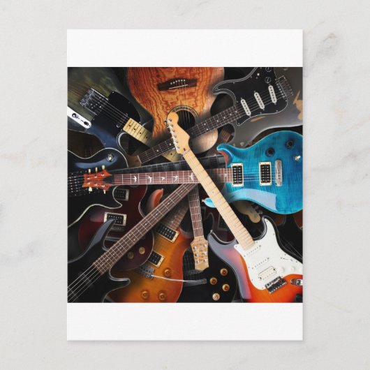 Konzept der elektrischen Gitarren Postkarte (Vorderseite)