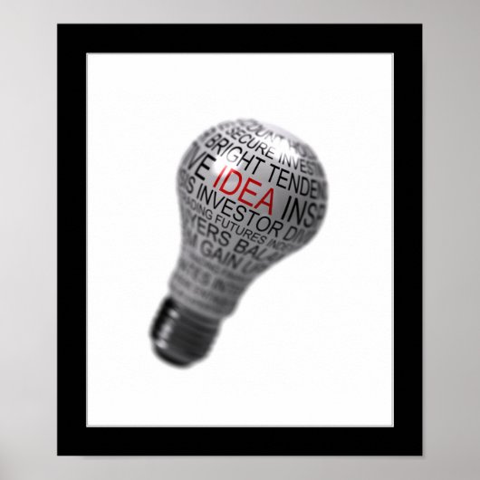 Konzept der Glühbirne Poster (Vorne)