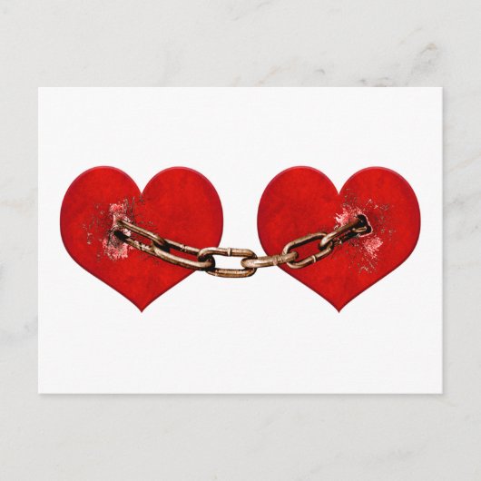 Konzept der unzerbrechlichen Liebe Postkarte (Vorderseite)