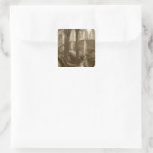 Konzept der Waldflächen Quadratischer Aufkleber (Tasche)