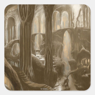 Konzept der Waldflächen Quadratischer Aufkleber