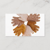 Konzept des multikulturellen Händekreises aus Brot Visitenkarte (Rückseite)