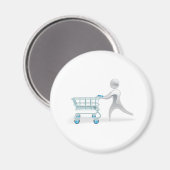 Konzept des Rollwagens mit metallischem Charakter Magnet (Vorderseite/Rückseite)