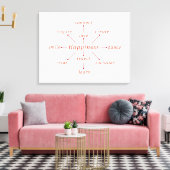 Konzept des typografischen Glücks Leinwanddruck (Insitu (Wohnzimmer))