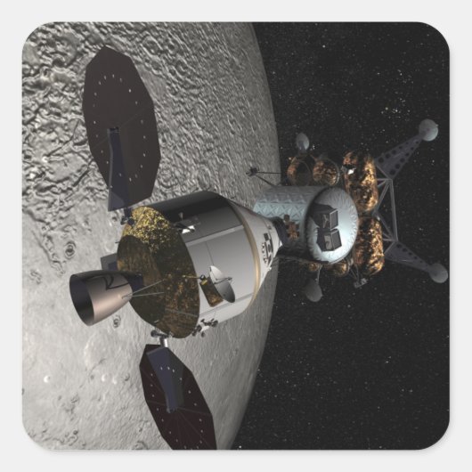 Konzept des Versuchsfahrzeugs "Orion Crew" Quadratischer Aufkleber (Vorderseite)