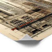 Konzept einer Gruppe von Gebäude Poster (Ecke)