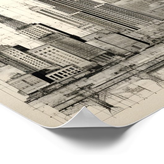 Konzept einer Stadt Poster (Ecke)