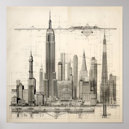 Konzept einer Stadt Poster (Vorne)