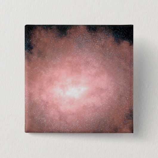 Konzept einer staubigen und hellen Galaxie Button (Vorderseite)