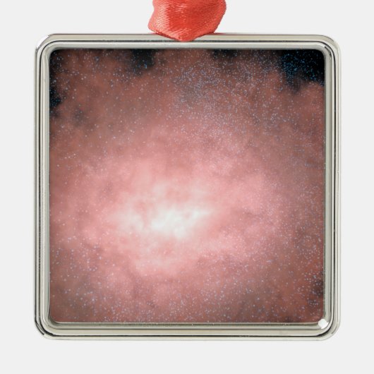 Konzept einer staubigen und hellen Galaxie Ornament Aus Metall (Vorne)