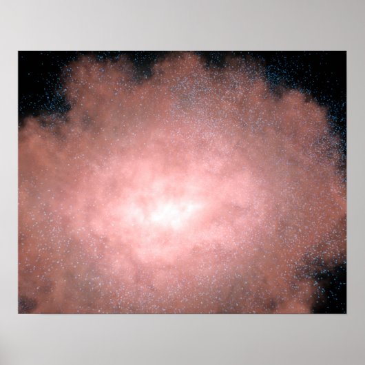 Konzept einer staubigen und hellen Galaxie Poster (Vorne)