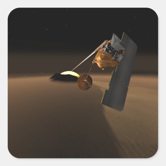 Konzept für das Scout von Vulkanemissionen in Mars Quadratischer Aufkleber (Vorderseite)