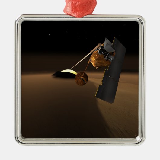 Konzept für das Scout von Vulkanemissionen in Mars Silbernes Ornament (Vorne)