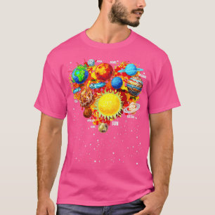 Konzept für das Solarsystem für die Astronomie von T-Shirt
