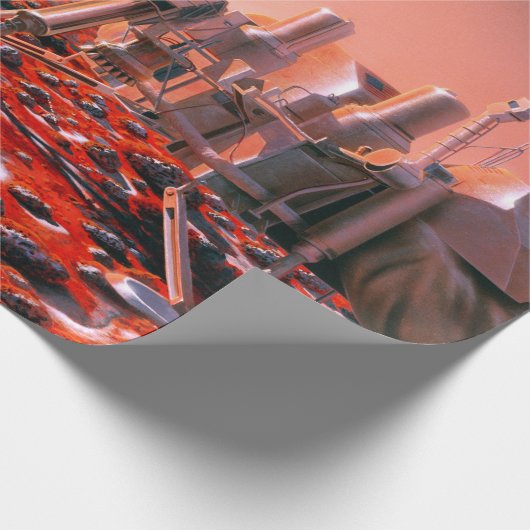 Konzept-Kunst des Zukunft bemannten Mars-Auftrags Geschenkpapier (Ecke)