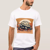 Konzept Kunst einer riesigen Tortoise in Arid Shru T-Shirt (Vorderseite)