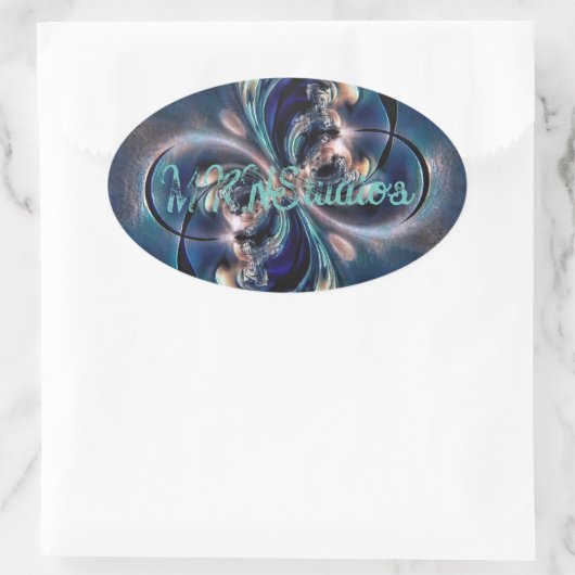 Konzept Ovaler Aufkleber (Tasche)