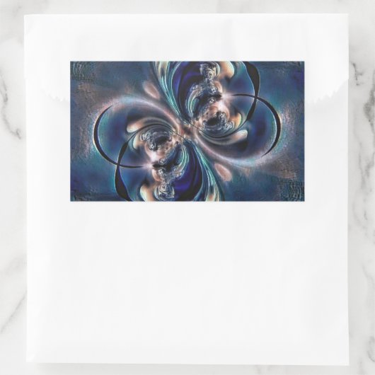 Konzept Rechteckiger Aufkleber (Tasche)