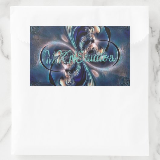 Konzept Rechteckiger Aufkleber (Tasche)