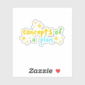 Konzepte eines Plans Aufkleber (Blatt)