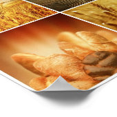 Konzepte von Weizen.Ernte.Getreidekollektion Poster (Ecke)