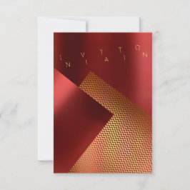 Konzeptereignis Chaveron Metal Red Ruby Gold Einladung