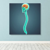 Konzeption des menschlichen Gehirns, des Schädels Leinwanddruck (Insitu (Holzboden))